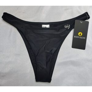 NWT Body Glove Smoothies Athena Low Rise Swim Bottom Size M Black Cheeky Bikini
